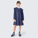 Vestido Meia Manga com Babados Estampados Hering Infantil - Feminino