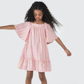 Vestido Curto Estampado Rosa e Laranja Hering Infantil - Feminino