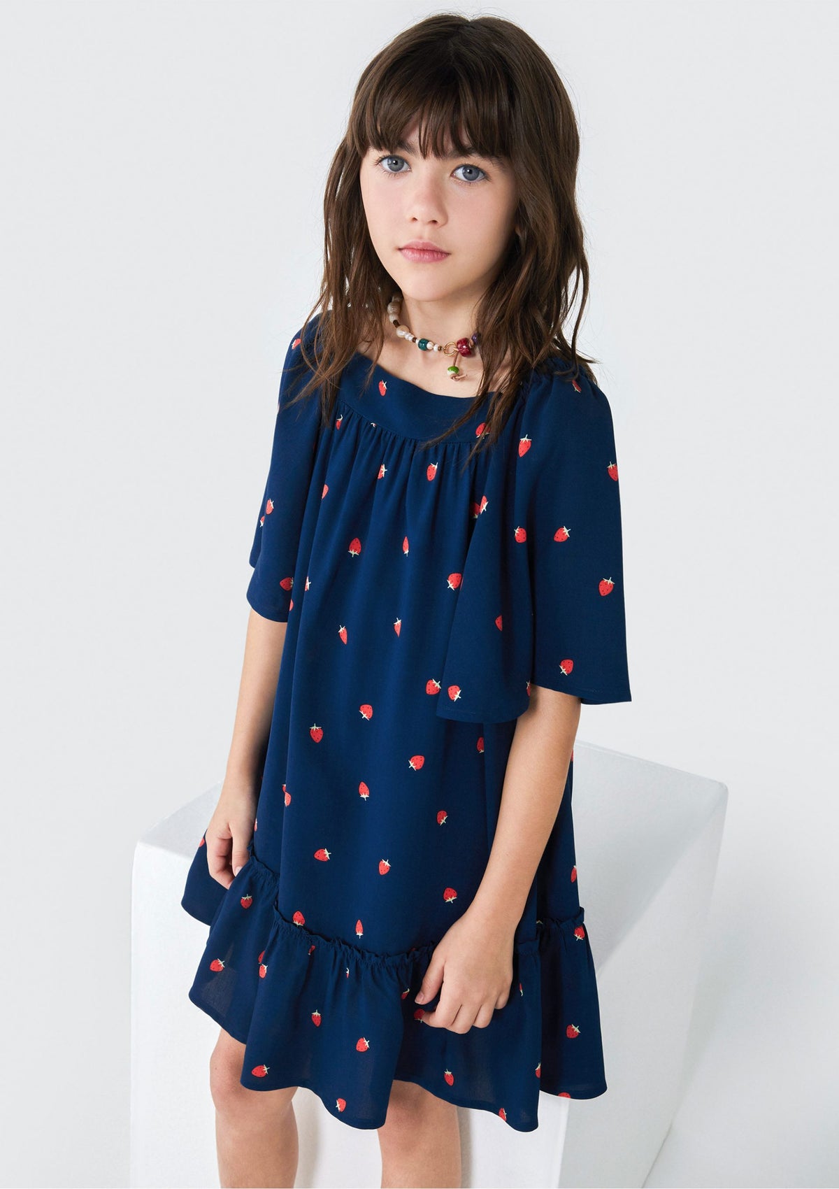 Vestido Curto Estampado Marinho Hering Infantil - Feminino