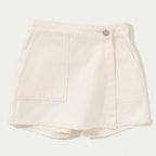 Shorts Saia Em Sarja Hering Kids Feminino - Natural