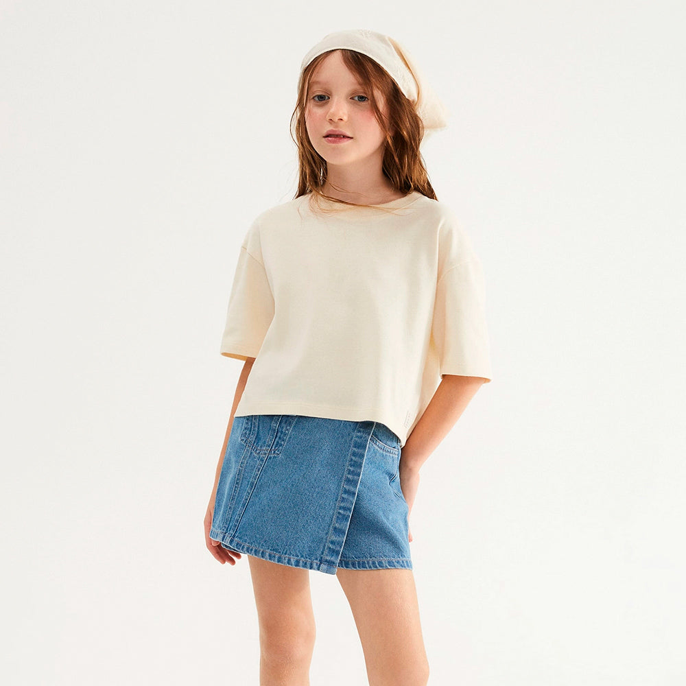Shorts Saia Jeans Hering Kids Feminino - Azul
