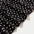 Vestido Midi Hering Com Alças Finas Poá Feminino - Preto/Branco