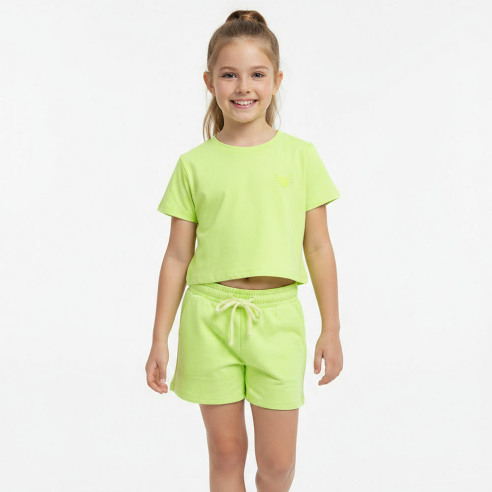 Conjunto Manga Curta Malwee Feminino - Verde Limão