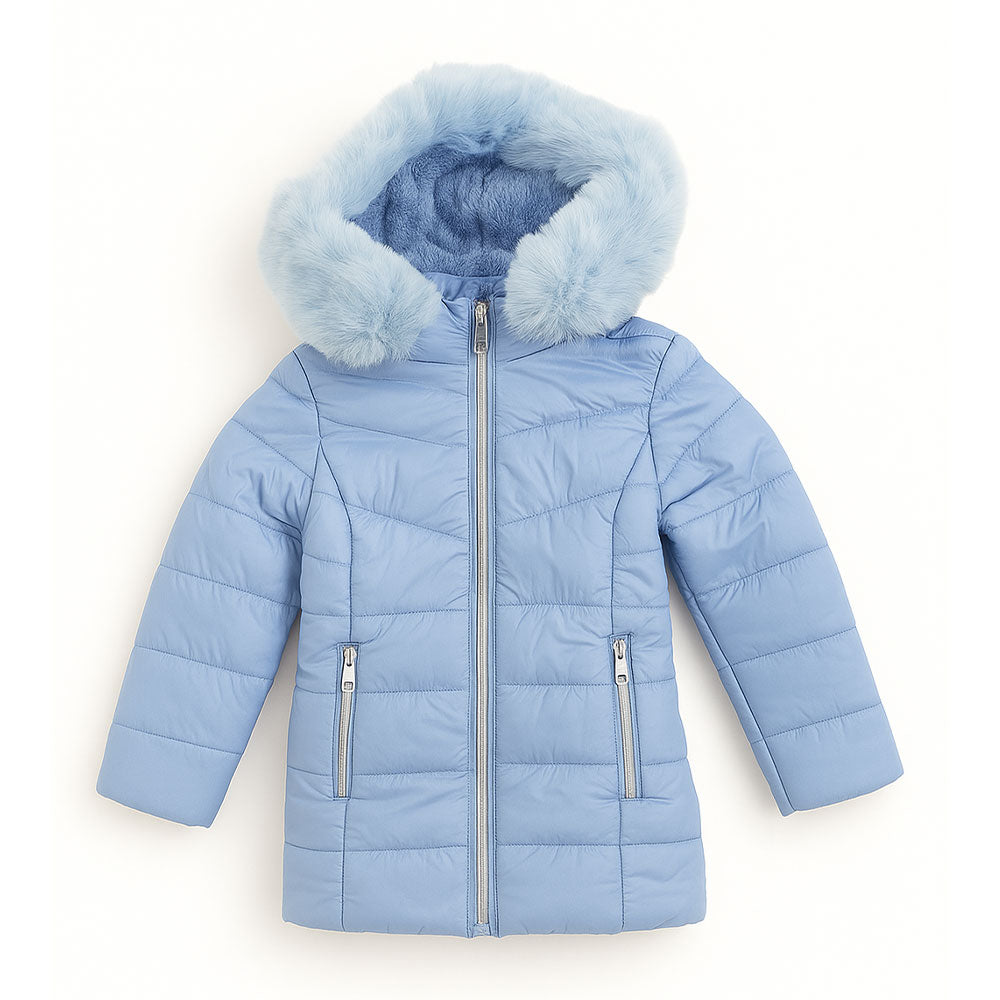 Jaqueta Puffer Capuz com Pelinho e Forro Peluciado Grand Bazar - Feminina
