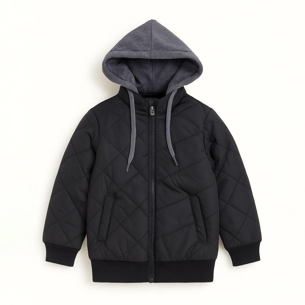 Jaqueta Puffer com Capuz em Moletom Grand Bazar - Unissex