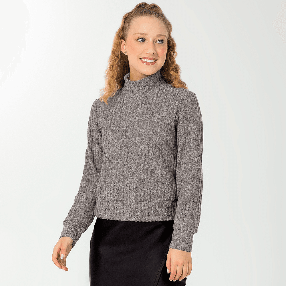 Blusão Tricot Aveludado Cativa - Feminino