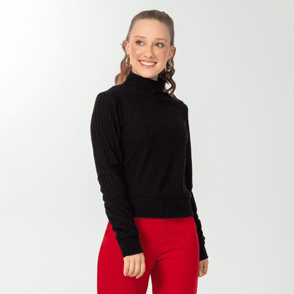 Blusão Tricot Aveludado Cativa - Feminino