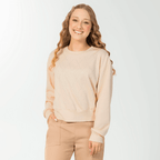 Blusão Moletom Tricot com Aplique Cativa - Feminino