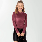 Blusa Manga Longa Veludo Cativa - Feminina