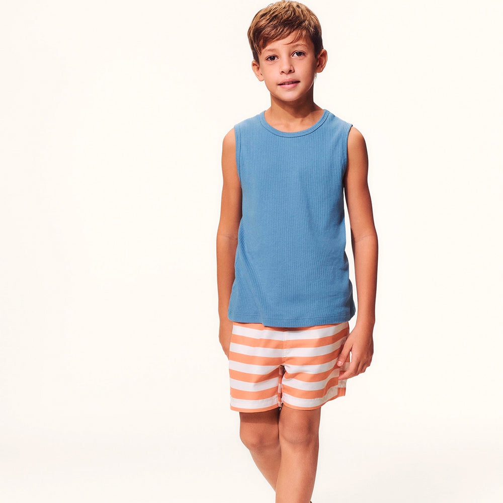 Shorts Hering Infantil Estampado Masculino - Laranja