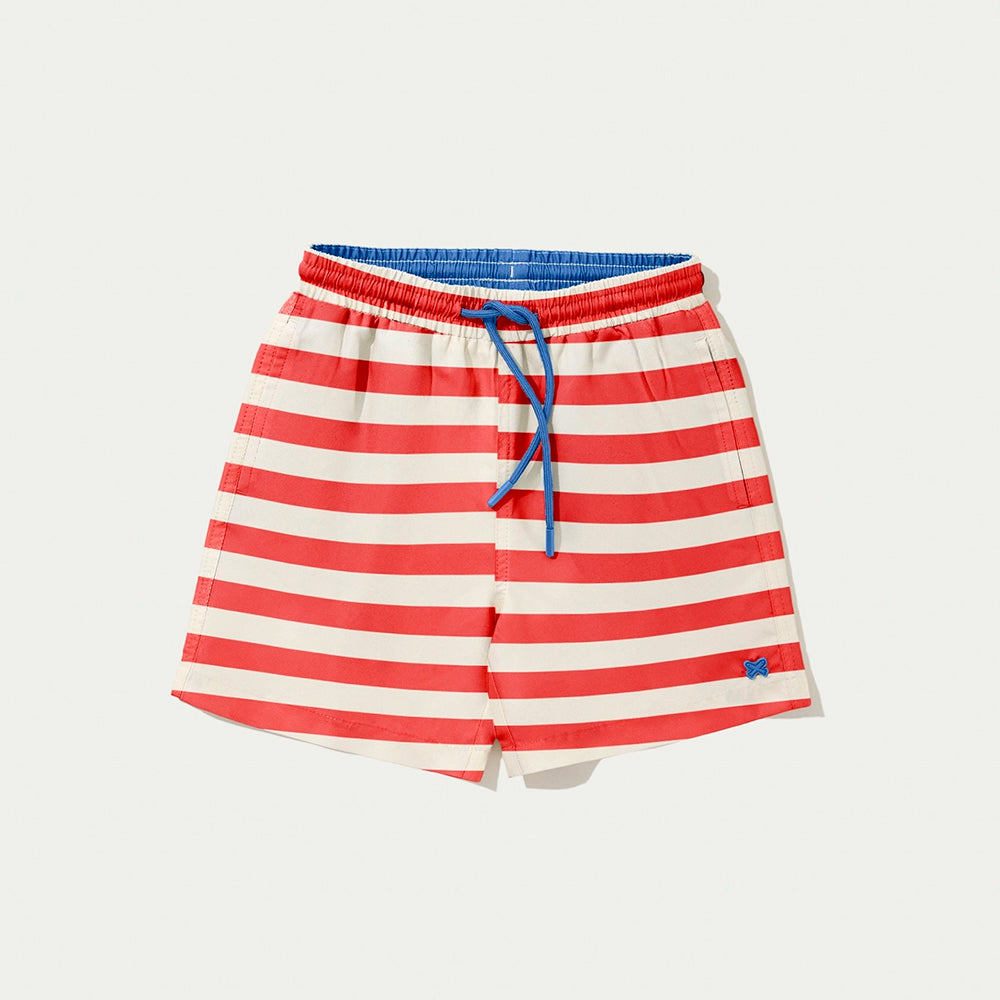 Shorts Hering Estampado Masculino - Vermelho