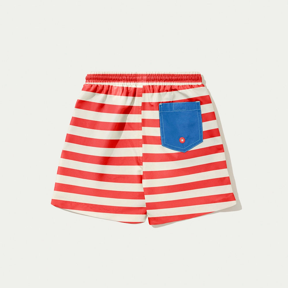 Shorts Hering Estampado Masculino - Vermelho