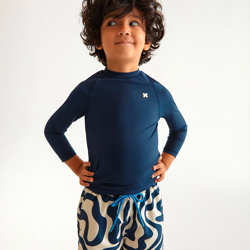 Shorts Hering Infantil Estampado Masculino - Azul