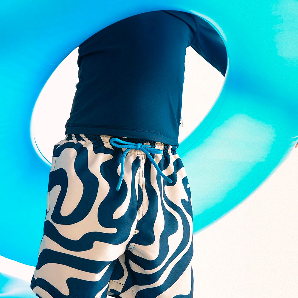 Shorts Hering Estampado Masculino - Azul