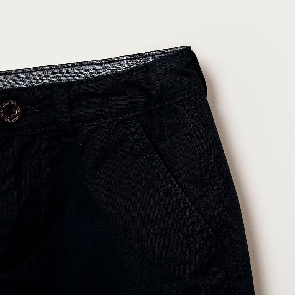 Bermuda Chino Hering Kids Masculina - Preto