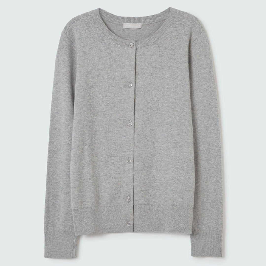 Cardigan em Tricort Mescla Hering Infantil - Feminino