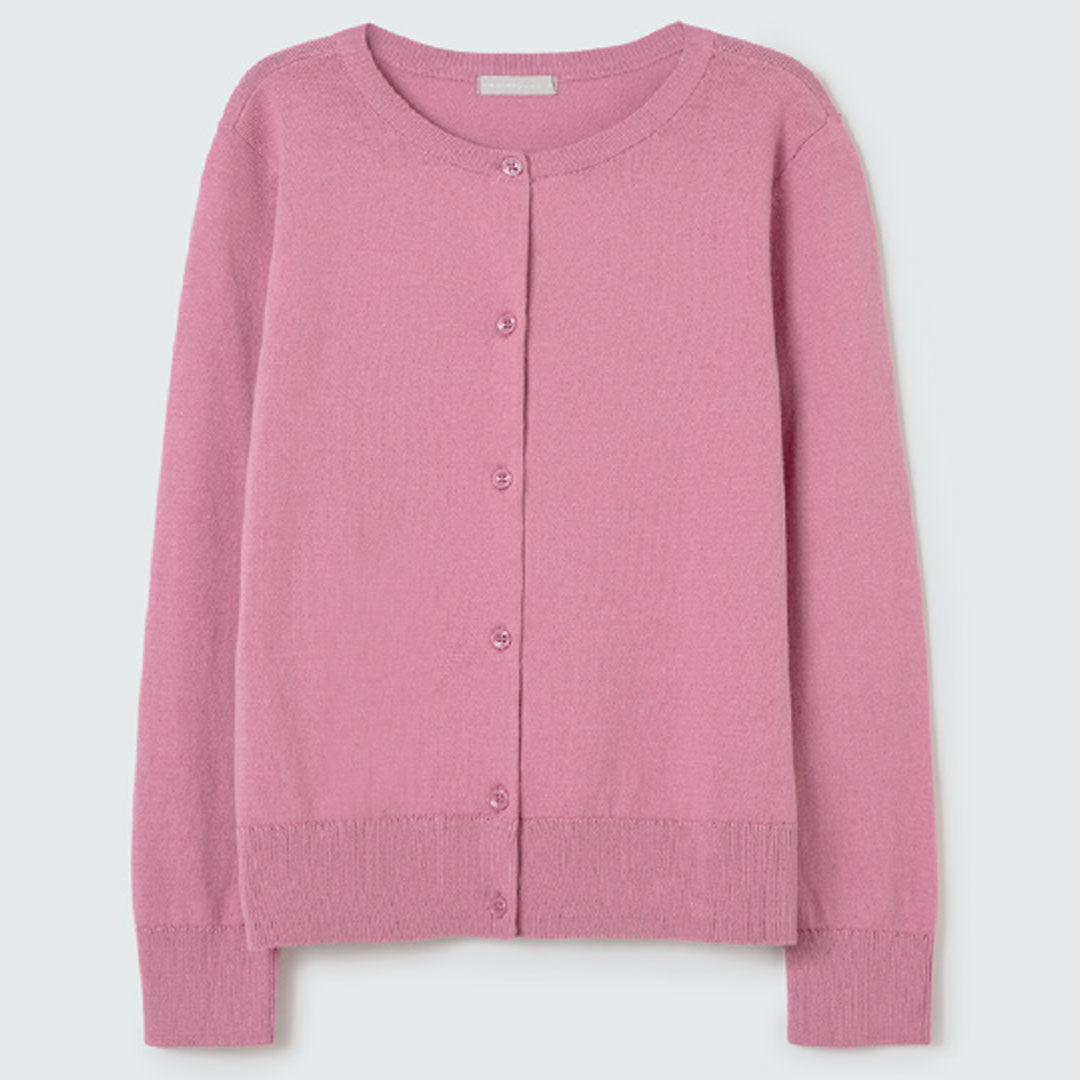 Cardigan em Tricot Lilás Hering Infantil - Feminino