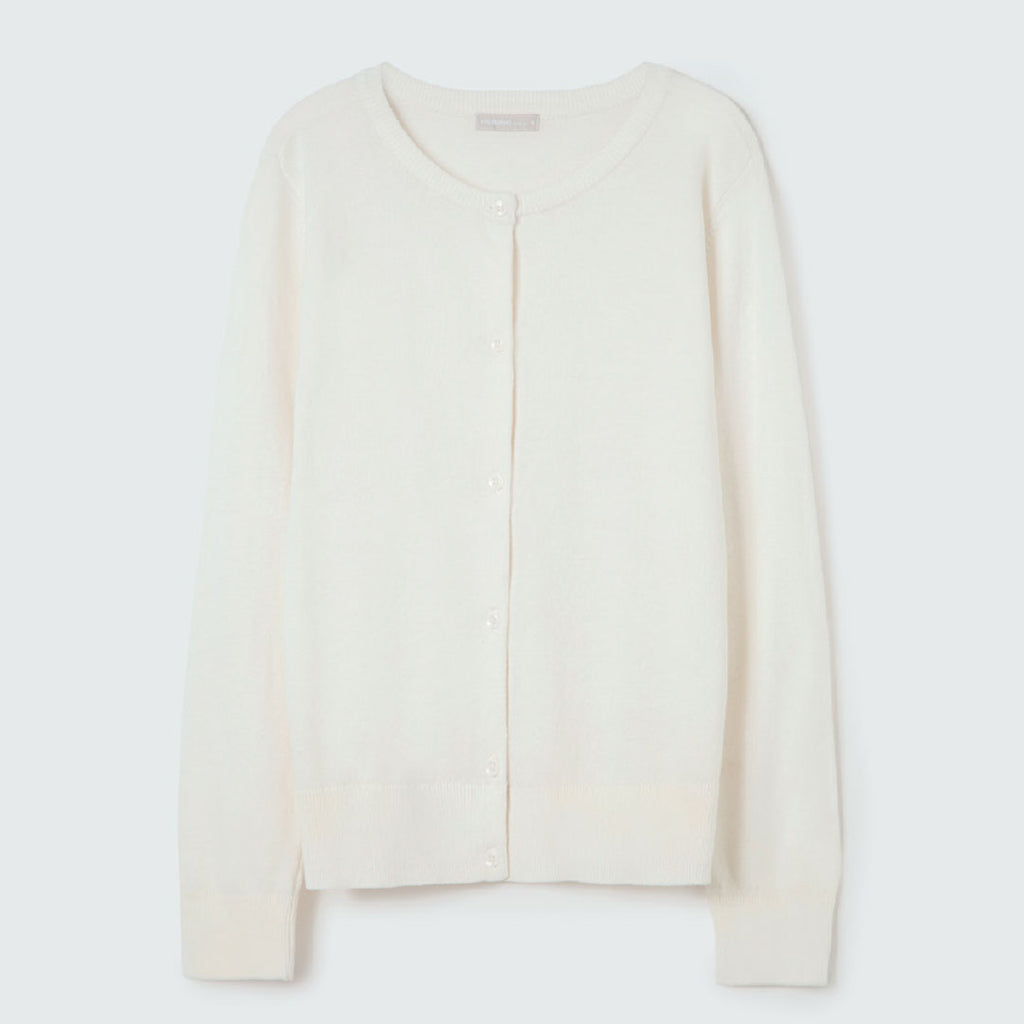 Cardigan em Tricort Off White Hering Infantil - Feminino