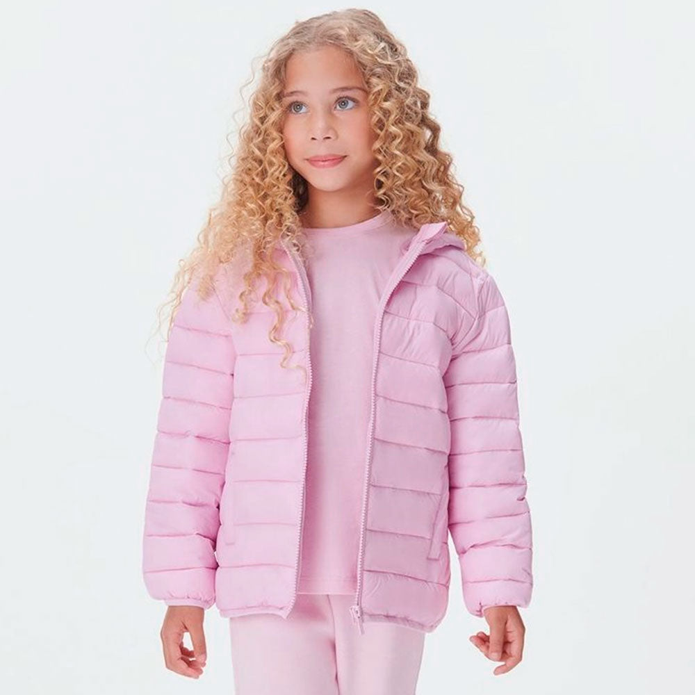 Jaqueta Puffer Rosa Hering Infantil – Feminina