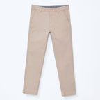 Calça Chino em Sarja Bege Hering Infantil - Masculina