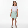 Short Saia Hering Infantil Listrado Feminino - Verde