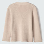 Cardigan Manga Longa Tricot Cáqui Hering Infantil - Feminino