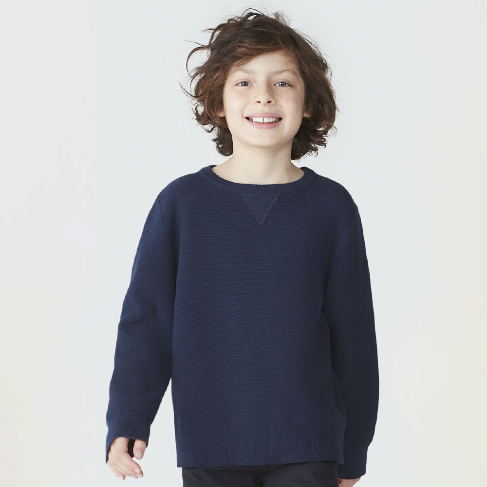 Blusão Manga Longa Tricot Marinho Hering Infantil - Masculino