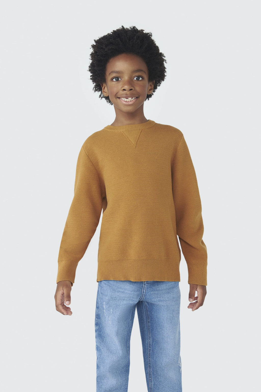 Blusão Manga Longa Tricot Caramelo Hering - Masculino