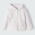 Jaqueta Puffer com Capuz Off White Hering Infantil - Feminina
