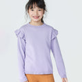 Blusão Manga Longa em Tricot Babado na Manga Lilás Hering Infantil - Feminino