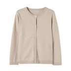 Cardigan Manga Longa Tricot Bege Hering Infantil – Feminino