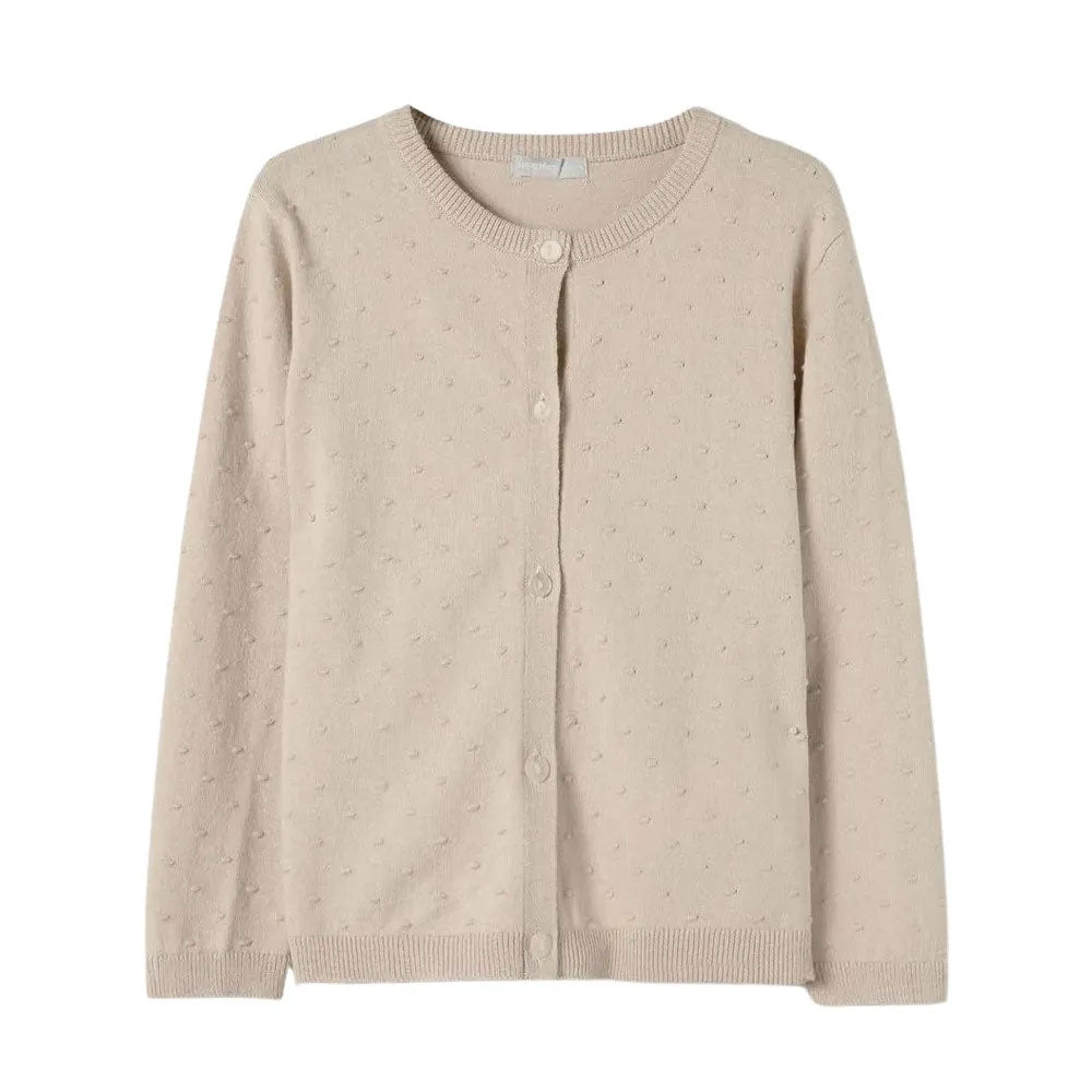 Cardigan Manga Longa Tricot Bege Hering Infantil – Feminino