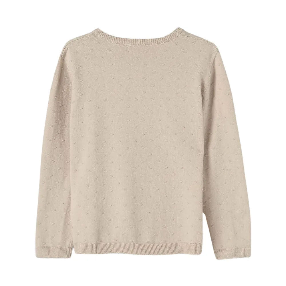 Cardigan Manga Longa Tricot Bege Hering Infantil – Feminino