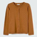 Cardigan Manga Longa Tricot Caramelo Hering Infantil - Feminino