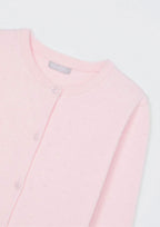 Cardigan Manga Longa Tricot Rosa Hering Infantil – Feminino