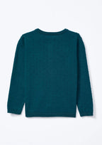 Cardigan em Tricot Ponto Diferenciado Verde Hering Infantil - Feminino