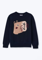 Blusão de Tricot Jacquard Capivara Marinho Hering - Masculina