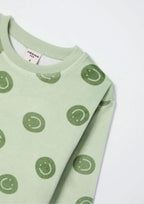 Pijama Manga Longa Plush Smile Verde Hering - Masculino