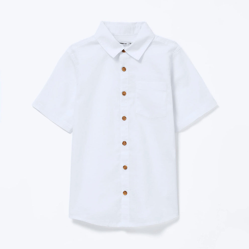 Camisa Manga Curta Hering Infantil Comfort - Branco