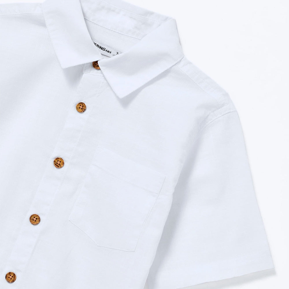 Camisa Manga Curta Hering Infantil Comfort - Branco