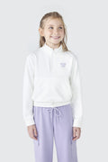 Blusão Gola Alta com Zíper Enjoy Life Off White Hering Infantil - Feminina