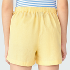 Shorts Saia Recorte e Amarração Amarelo Hering Infantil - Feminino