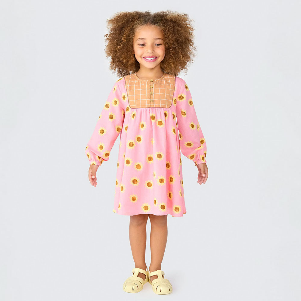 Vestido Manga Longa Girassol Hering Infantil - Feminino