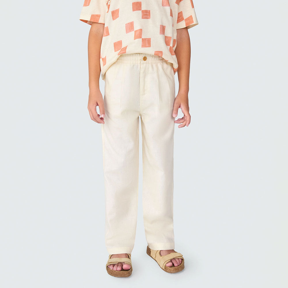 Calça Reta Linho Cós Elástico Hering Infantil - Masculina