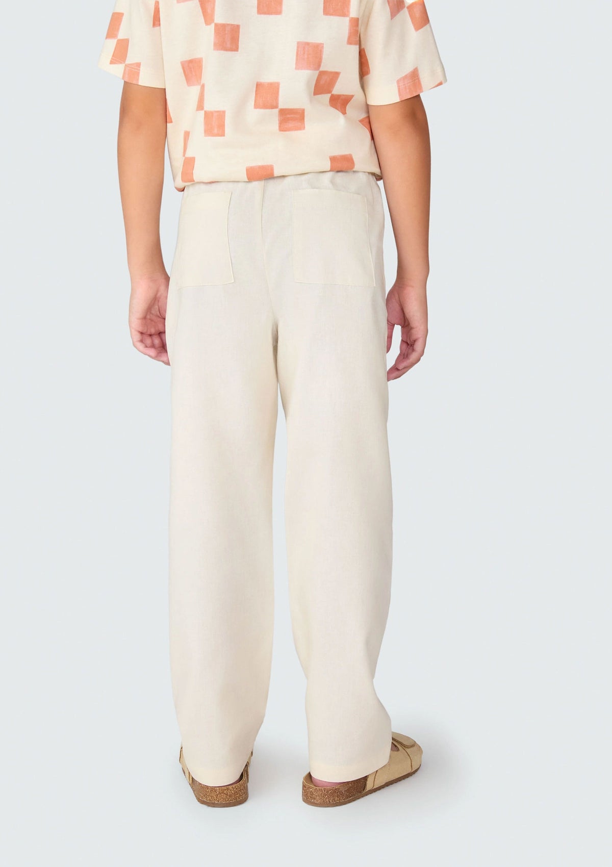 Calça Reta Linho Cós Elástico Hering Infantil - Masculina