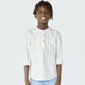 Camisa Bata Listrada Hering Infantil - Masculina