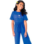 Conjunto Camiseta Manga Curta e Calça Malwee L'Amour Feminino - Azul