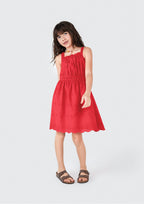 Vestido Laise Alça Vermelho Hering Infantil - Feminino
