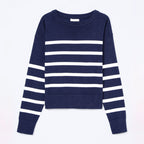 Blusa em Tricot Listrado Marinho Hering Infantil - Feminina