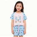 Pijama Manga Curta I Love You Rosa Feminino - Magiamix
